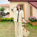 Knitted Suit Women Loose All Match Round Neck Top High Waist Slim Look Trendy Two Piece Trendy Trouser-Fancey Boutique