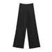 Summer Solid Color Pullover With Shoulder Sleeve Top Wide Leg Casual Trousers Pleated Suit Women-Fancey Boutique