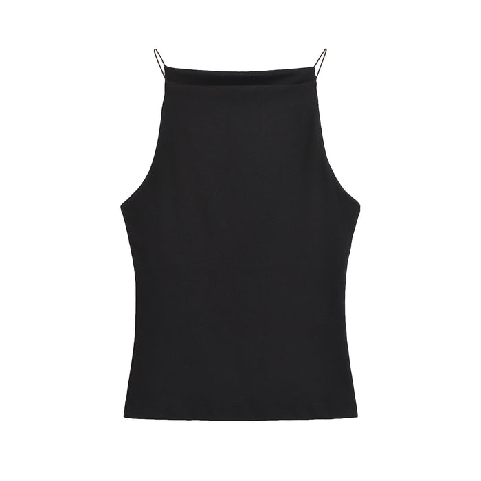 Sexy Slim Fit Cold Shoulder Sleeveless Camisole Summer Sweet Spicy Sexy Outerwear Short Inner Wear Top-Fancey Boutique