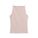 Sexy Slim Fit Cold Shoulder Sleeveless Camisole Summer Sweet Spicy Sexy Outerwear Short Inner Wear Top-Pink-Fancey Boutique
