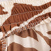 Women Zebra Button Loose Casual Shirt High Waist Lace up Pant Sets-Fancey Boutique