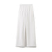 Women Double Sided Cloth Short Sleeved T Shirt Straight Leg Pants-White Trousers-Fancey Boutique