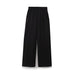 Women Double Sided Cloth Short Sleeved T Shirt Straight Leg Pants-Black Trousers-Fancey Boutique