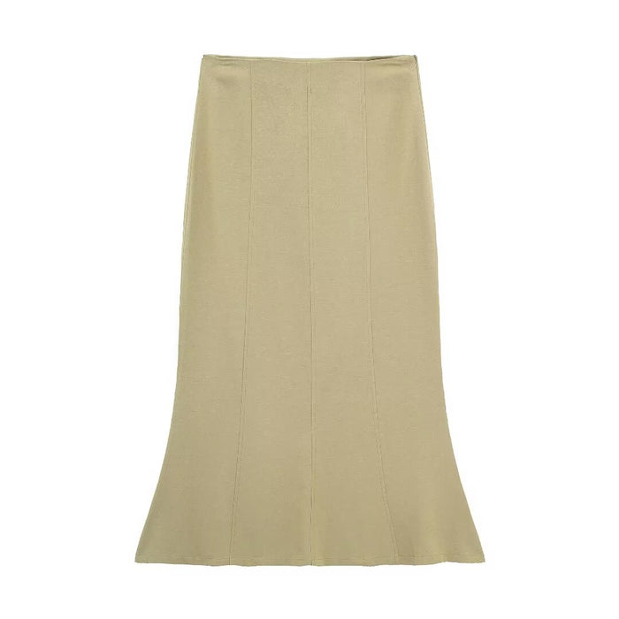 Women Wear Ra Back Opening Design Vest Horn Midi Skirt Sets-Skirt-Fancey Boutique