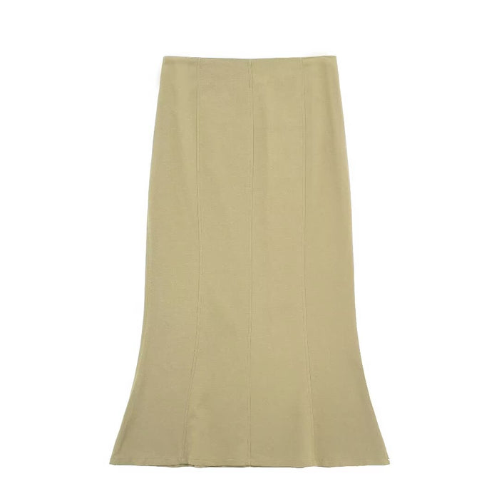 Women Wear Ra Back Opening Design Vest Horn Midi Skirt Sets-Fancey Boutique