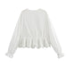 Spring Women Vintage Casual All Matching Simple Embroidered Long Sleeved Top-Fancey Boutique