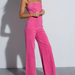 Ladies Summer Jumpsuit · Cotton Denim Washed Suspenders Slim Fit High Elastic Bootcut Pants-Fancey Boutique