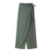 Spring Elegant Vertical Double Breasted Top Sarong Pants-Green Pants-Fancey Boutique