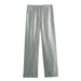 Women Clothing Summer High Grade Metallic Glossy Casual Metallic Trousers for Women Pant Sets-Pants-Fancey Boutique