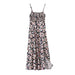 Spring Women Clothing Linen Blended Floral Print Midi Dress-Multi-Fancey Boutique