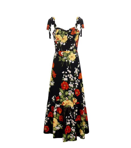 Spring Holiday Sexy Casual Printing Expandable Dress Maxi Dress-Multi-Fancey Boutique