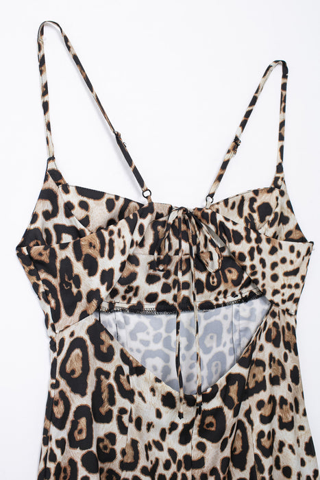 Women Clothing Summer Sexy Animal Print Midi Dress-Fancey Boutique