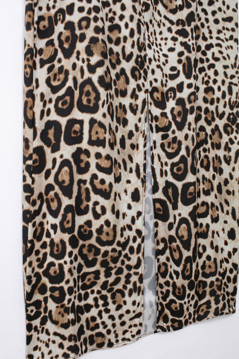 Women Clothing Summer Sexy Animal Print Midi Dress-Fancey Boutique