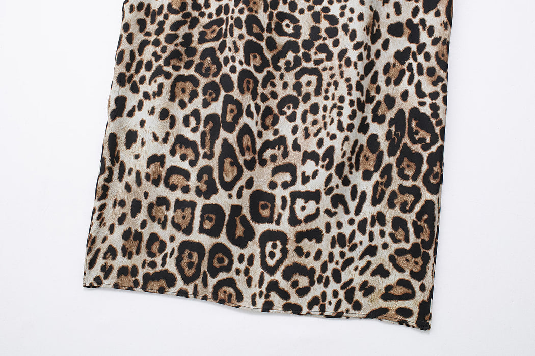 Women Clothing Summer Sexy Animal Print Midi Dress-Fancey Boutique