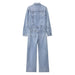 Summer Women Clothing Casual Simple Denim Jumpsuit-Fancey Boutique