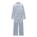 Summer Women Clothing Casual Simple Denim Jumpsuit-Fancey Boutique