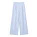 Spring Linen Loose Shirt Pleated Draping Pants-Blue Pants-Fancey Boutique