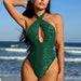 One Piece Swimsuit Special Mesh Solid Color Bikini Sexy Swimsuit-Fancey Boutique