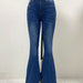 Spring Elastic Mid Waist Flared Jeans Women Slim Women Stretch Denim Trousers-Fancey Boutique