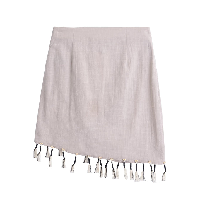 Women Spring Tassel Decorative Knotted All Match Skirt-Fancey Boutique