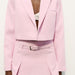 Women Clothing Summer Short Blazer With Belt Culottes Suit-Fancey Boutique