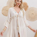 Cotton Long Sleeved Sunscreen Beach Cover Up Sexy Women Beach Dress-Fancey Boutique