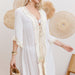 Cotton Long Sleeved Sunscreen Beach Cover Up Sexy Lady Beach Cardigan Dress-Fancey Boutique