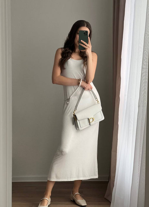 Knitted Hollow Out Cutout Out Dress Vest Dress Set Women Soft Knitted Blouse Vacation-White Single Vest-Fancey Boutique