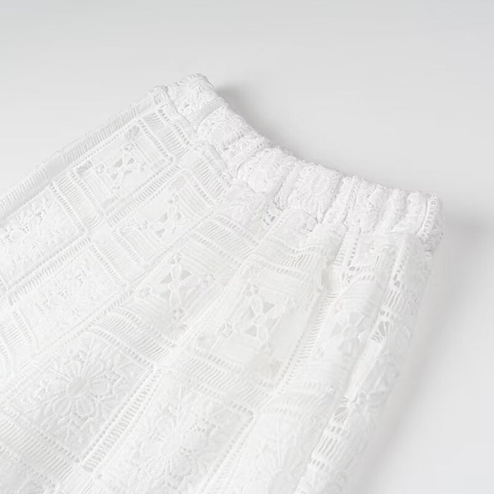 Summer Women Street Lace Top Pants Suit-Fancey Boutique