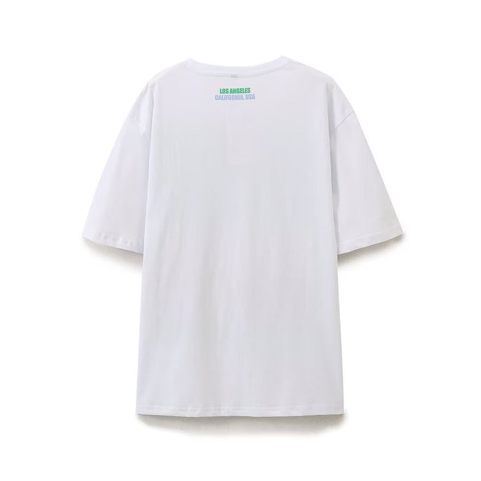 Women Summer Casual Printed T shirt Short Sleeve-Fancey Boutique