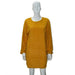 Color-Gold-Autumn Winter Women Clothes Mid Length Long Sleeve Round Neck Loose Plush Dress-Fancey Boutique