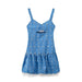 Summer Women Clothes Open Design Hollow Out Cutout Embroidery Puff Short Sling Dress-Fancey Boutique