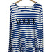 Spring Summer Printed Striped Cotton Long Sleeved T Shirt Women Soft Loose Top Vogue-Fancey Boutique