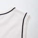 Summer Casual Contrast Color Trim Plain Stitch Top Vest Women-Fancey Boutique