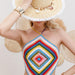 Artificial Hand Crocheting Wool Yarn Sexy Color Beach Seaside Vacation Bikini Apron-Multi-Fancey Boutique