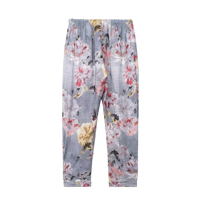 Women Clothing Summer Casual Comfortable Printed Linen Shirt Printed Linen Trousers-Fancey Boutique