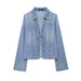 Summer Bowknot Decoration Pullover Denim Blouse Women-Fancey Boutique