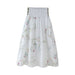 Summer Women Clothing Floral Embroidery Shirt Skirt-Fancey Boutique