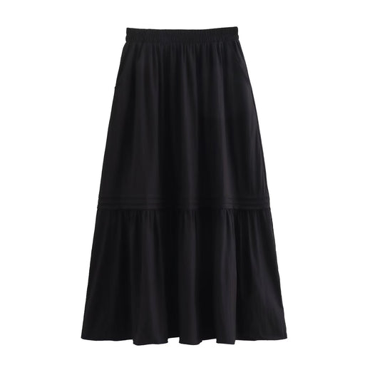 Summer Women Clothing French Gentle Summer Loose Strip Skirt-Black-Fancey Boutique