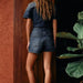 Women Denim Shorts Jumpsuit-Fancey Boutique