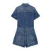 Women Denim Shorts Jumpsuit-Fancey Boutique