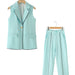 Summer Women Candy Color Vest Trousers Set-Fancey Boutique