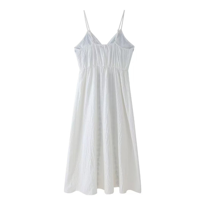 Summer Women Embroidered Positioning Sling Slim Fit Dress Women