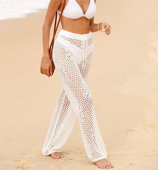 Beach Dress Sexy Cutout Printed Maxi Dress Bikini Cover Up Beach Cover Up Women-White-Fancey Boutique