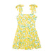 Women Clothing Summer Linen Blended Sleeveless Slimming Printed Sling Mini Dress-Yellow Printings-Fancey Boutique