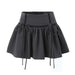 Summer Design Pleated Skirt Women Sexy Bow Tied High Waist Slimming A line Skirt-Fancey Boutique