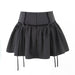 Summer Design Pleated Skirt Women Sexy Bow Tied High Waist Slimming A line Skirt-Fancey Boutique