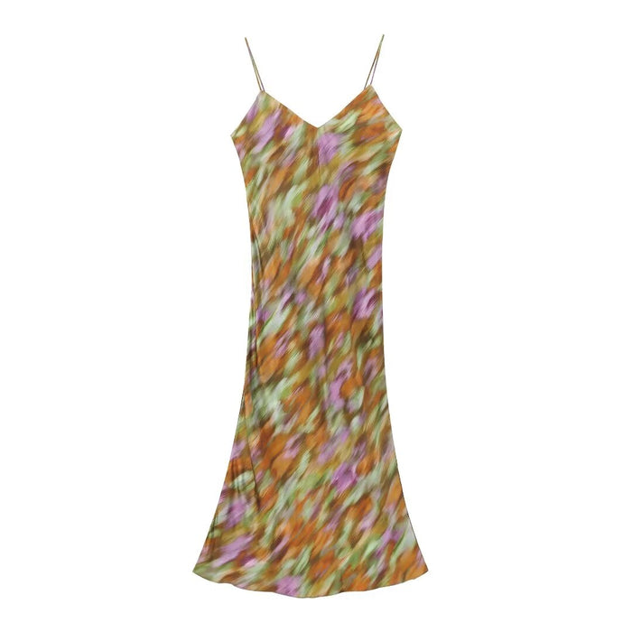 Summer Printed Underwear Strap Dress-Fancey Boutique