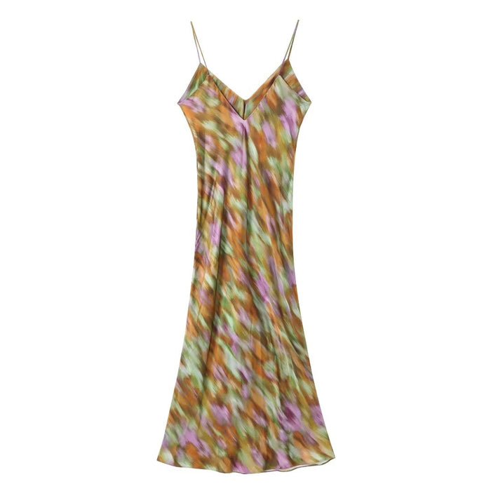 Summer Printed Underwear Strap Dress-Fancey Boutique