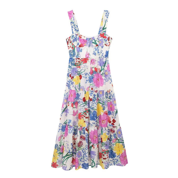 Women Clothing Small Floral Strap Dress-Fancey Boutique